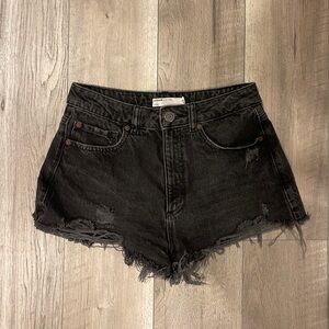 Garage mid rise denim shorts